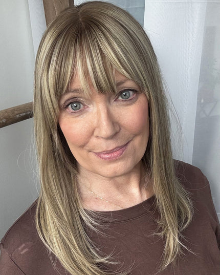 🔥🔥Human Hair Topper with Bangs | Hair Piece for Thinning Hair