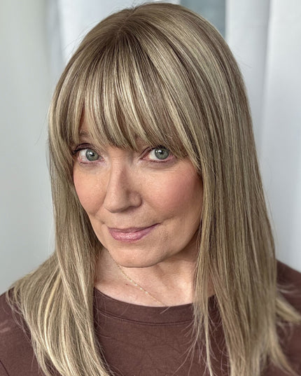 🔥🔥Human Hair Topper with Bangs | Hair Piece for Thinning Hair